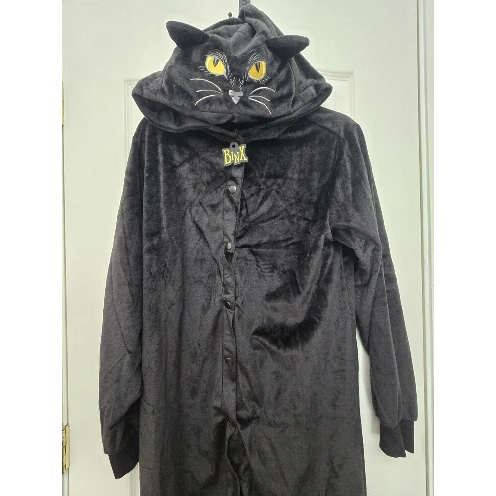 Disney Hocus Pocus Binx Black Cat Halloween Costume Suit Size Adult  S/M 4-8